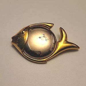 Vintage Liz Claiborne Designer Jewelry Mixed Metal Fish